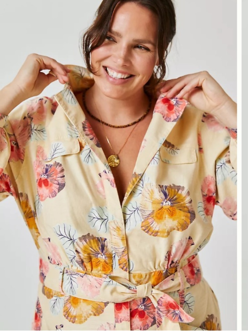 Cecilia Pettersson for Anthropologie Floral Romper Womens Medium